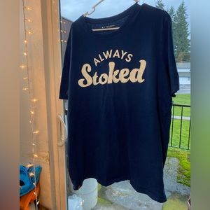 Dutch Bros Blue and White Short Sleeve T-Shirt size 2X